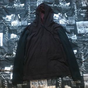 ZooYork Black and Red Striped Hoodie